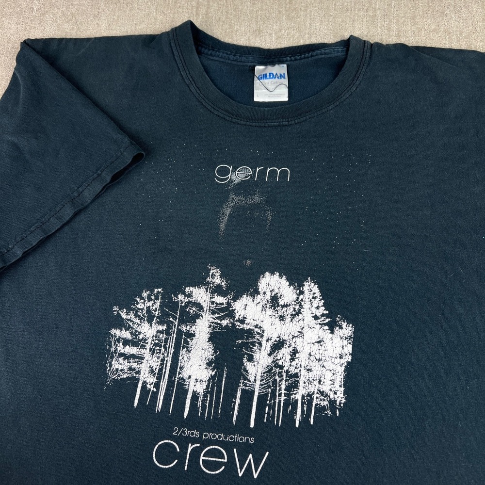 Germ Z Movie Promo 2/3rds Productions Crew T-Shirt Mens Large Black Zombie Rules